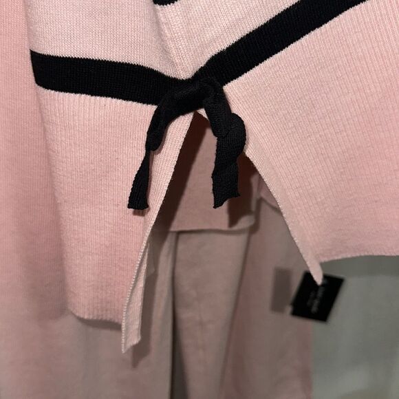 kate spade LβPink Black Stripe Crewneck Knit Long Sleeve Pant Lounge PJ Outfit - Picture 13 of 17